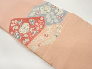 縮緬地草花模様名古屋帯